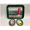 Image 1 : Coca-Cola Coke Metal Advertising Trays (large tray 13x10.5" small trays: 6")