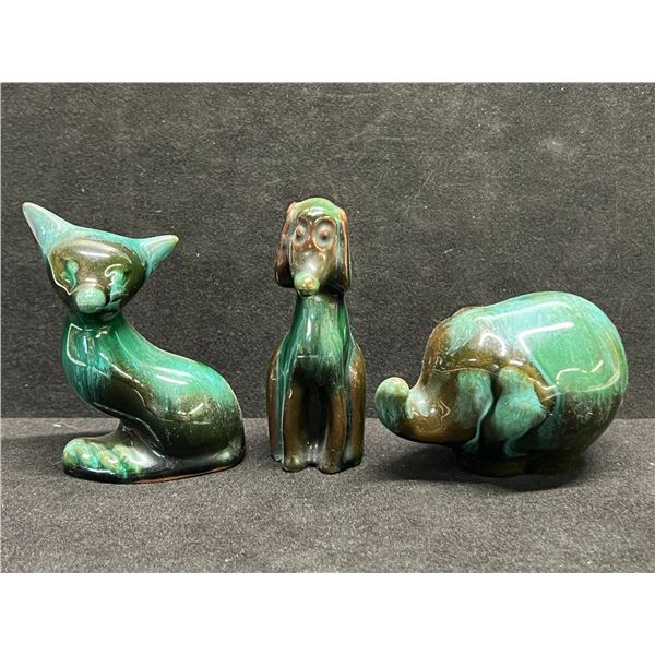 3 BMP? Small Ceramic Animal Figurines (tallest approx: 3.25")