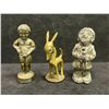 Image 1 : 3 Small Metal Decorative Figurines (tallest approx: 3")