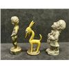 Image 2 : 3 Small Metal Decorative Figurines (tallest approx: 3")