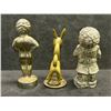 Image 3 : 3 Small Metal Decorative Figurines (tallest approx: 3")