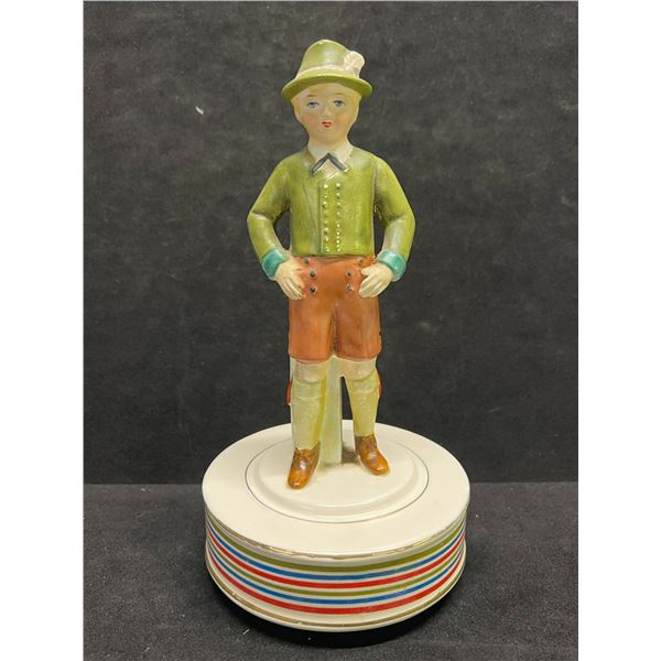 Vintage Schmid Musical Spinning Ceramic Figurine (Approx: 9"T 4.5"W)
