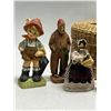 Image 3 : Small Basket with Mixed Décor Items (basket approx: 4.5"T 6"W)
