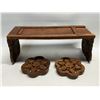 Image 1 : 3 Decorative Wooden Plant Stands / Holders (one expands)