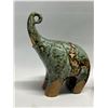 Image 2 : 3 Decorative Elephant Figures - Ceramic & Stone (Tallest approx: 7.5")
