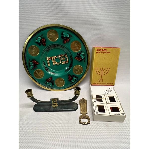Israel Decorative Items & slide set (tray approx: 12.5")