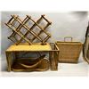 Image 1 : 5 Wicker Items - Bed/Lap meal Tray Baskets etc