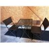Image 1 : Folding Plastic Wicker Bistro Set w/ Glass Table