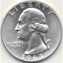 1963-D SILVER WASHINGTON QUARTER-BU