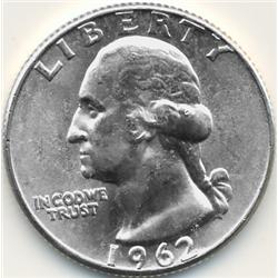 1962 SILVER WASHINGTON QUARTER-BU