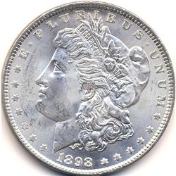 1898 US SILVER MORGAN DOLLAR-MS64/65
