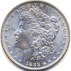 1888 US SILVER MORGAN DOLLAR-MS64