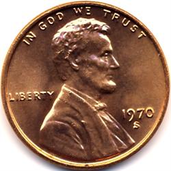 1970-S US LINCOLN CENT-UNC