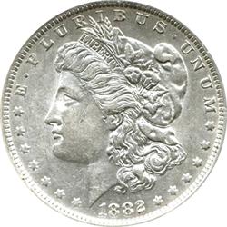 1882-O/S US MORGAN SILVER DOLLAR VAM TOP 100-MS62