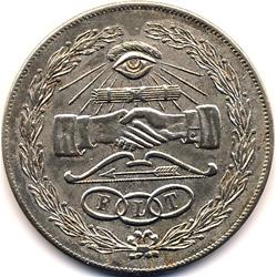 RARE 1914 INITIATION & PROMOTION MEDAL OF THE ORDER of ODD FELLOWS