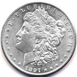 1897-S US SILVER MORGAN DOLLAR-NICE HIGH GRADE