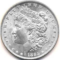 1885 US MORGAN SILVER DOLLAR-MS63