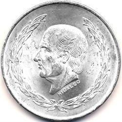 1953 Mo MEXICO SILVER CINCO PESOS-UNC