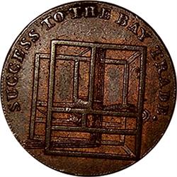 1794 ESSEX RED COLCHESTER HALFPENNY DH#10-NICE UNCIRCULATED