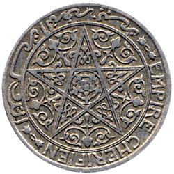 1921-PA 50 CENTIMES MOROCCO SILVER?-UNC