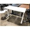 Image 2 : HERMAN MILLER WHITE 48"W SIT / STAND ELECTRIC HEIGHT ADJUSTABLE COMPUTER TABLE RETAIL VALUE $1759