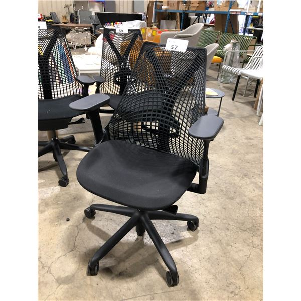 HERMAN MILLER SAYL BLACK FULLY ADJUSTABLE TASK CHAIR RETAIL VALUE $1,254.00