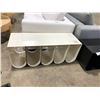Image 2 : KRISTINA DAM BEIGE CURVED BENCH (SOME COSMETIC DAMAGE)