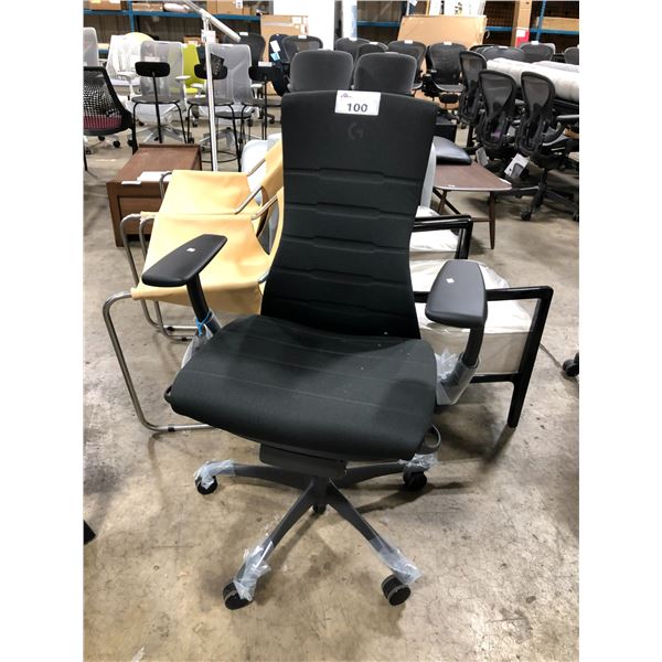 HERMAN MILLER EMBODY BLACK / CYAN FULL ADJUSTABLE GAME TASK CHAIR RETAIL VALUE $2,263.00