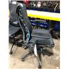 Image 2 : HERMAN MILLER EMBODY BLACK / CYAN FULL ADJUSTABLE GAME TASK CHAIR RETAIL VALUE $2,263.00