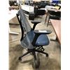 Image 2 : HERMAN MILLER SAYL BLUE / GREY FULLY ADJUSTABLE TASK CHAIR RETAIL VALUE $1,341.00