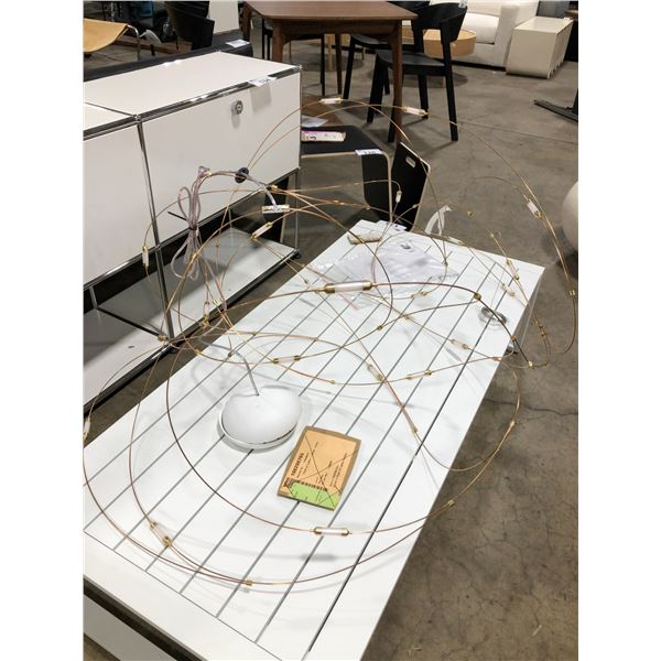 DESIGN WITHIN REACH FLOCK OF LIGHTS BRASS PENDANT LIGHT (CONDITION UNKNOWN)