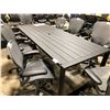 Image 1 : CASE E0S BLACK OUTDOOR CAMPUS TABLE 99"X39" (SOME COSMETIC DAMAGE)