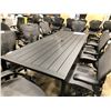 Image 2 : CASE E0S BLACK OUTDOOR CAMPUS TABLE 99"X39" (SOME COSMETIC DAMAGE)