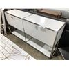 Image 1 : DESIGN WITHIN REACH 66"W WHITE / CHROME HALLWAY TABLE