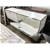 Image 2 : DESIGN WITHIN REACH 66"W WHITE / CHROME HALLWAY TABLE