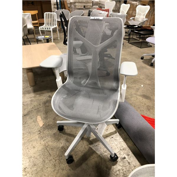 HERMAN MILLER COSM MINERAL GREY MID-BACK TASK CHAIR RETAIL VALUE $1,156.00