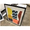 Image 2 : 3 - FRAMED ABSTRACT PRINTS (ONE WITH BROKEN GLASS)