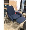 Image 2 : DESIGN WITHIN REACH VALA BLUE SWIVEL RECLINER CHAIR