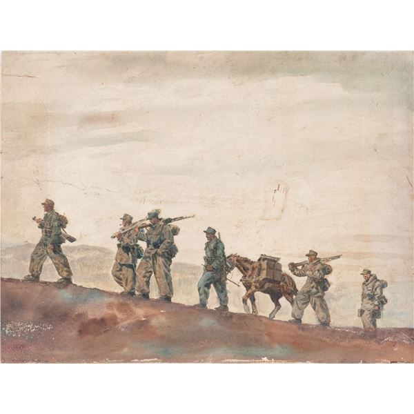 GERMANS IN CAUCASUS MOUNTAINS PAINTING