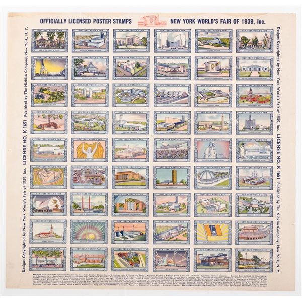 NEW YORK WORLD'S FAIR POSTER STAMPS