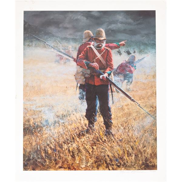 PRIDE OF THE 24TH BUD BRADSHAW SIGNED LITHOGRAPH