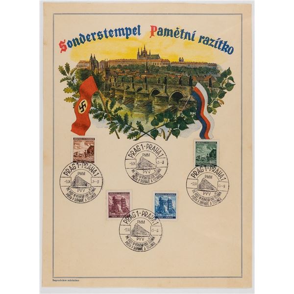 PROTECTORATE BOHEMIA AND MORAVIA WWII STAMPS (4)