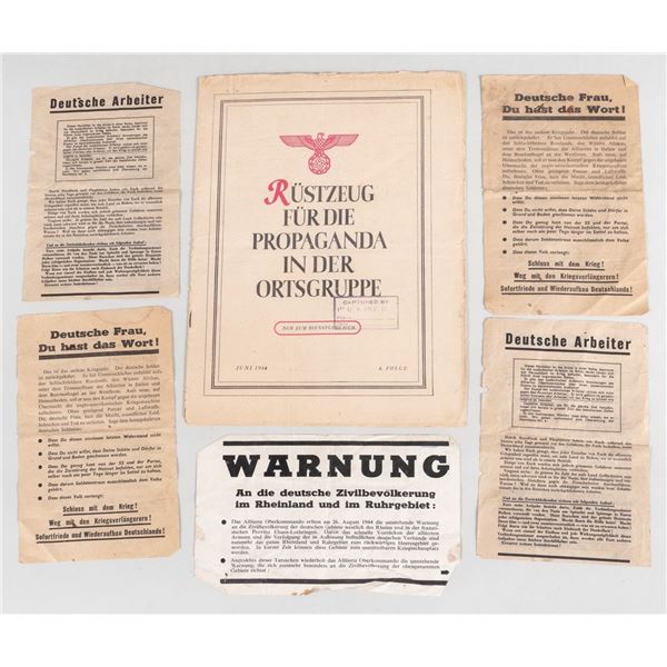 WWII AXIS AND ANTI-AXIS PROPAGANDA FLYERS (6)