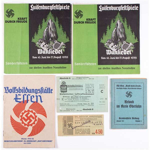 WWII KRAFT DURCH FREUDE KDF TICKETS AND PROGRAMS (6)