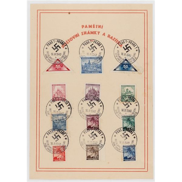 WWII PROTECTORATE BOHEMIA AND MORAVIA STAMPS (12)