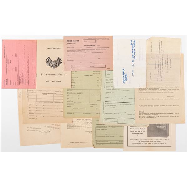 HITLER YOUTH DOCUMENT GROUPING (15)