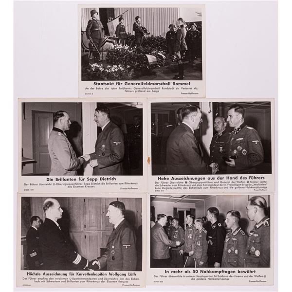 ADOLF HITLER OFFICIAL HOFFMANN PHOTOGRAPHS (5)