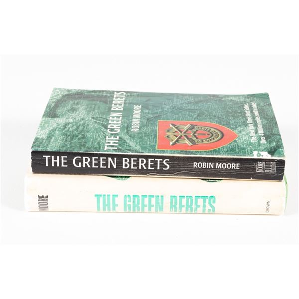 GREEN BERETS ROBIN MOORE SIGNED BOOKS (2)
