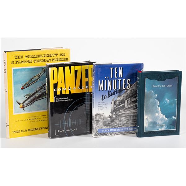 SIGNED GERMAN WWII MILITARY BOOKS (4)