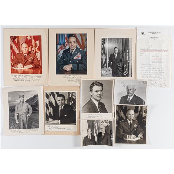 US GENERALS AND GOVERNMENT FIGURES AUTOGRAPHS (9)